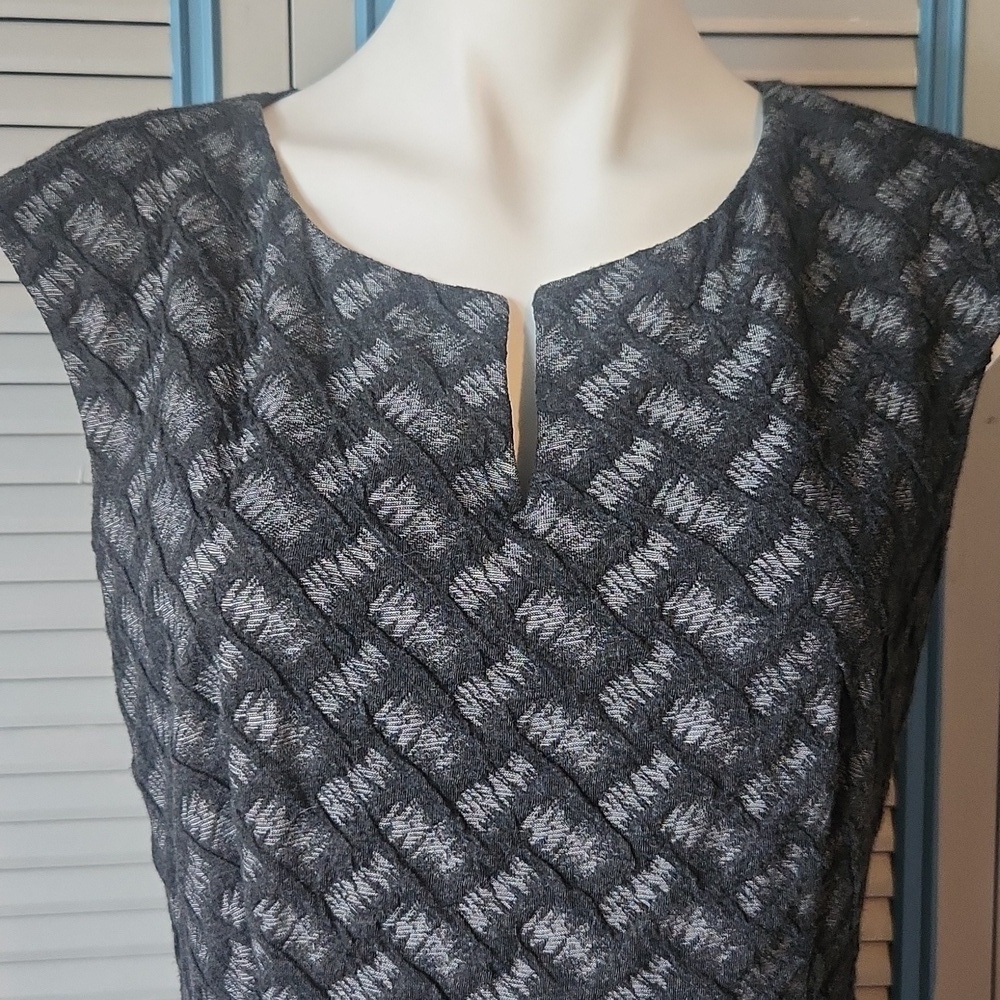 Connected Apparel Basketweave Textured Dress - Picture 3 of 13